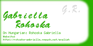 gabriella rohoska business card